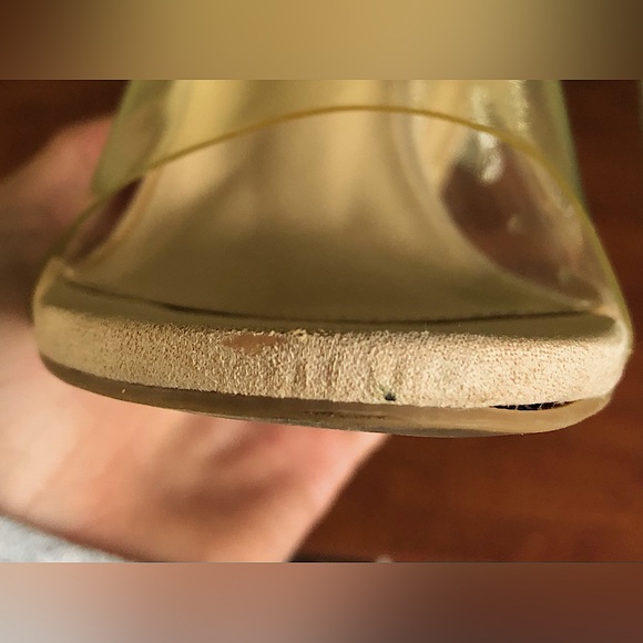 Blush Pink Rhinestone Block Heels - Size 9 - Picture 5 of 9